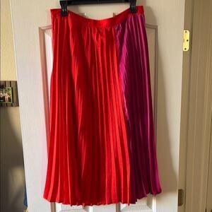 Scoop EUC multi-colored pleated midi skirt size 8-10